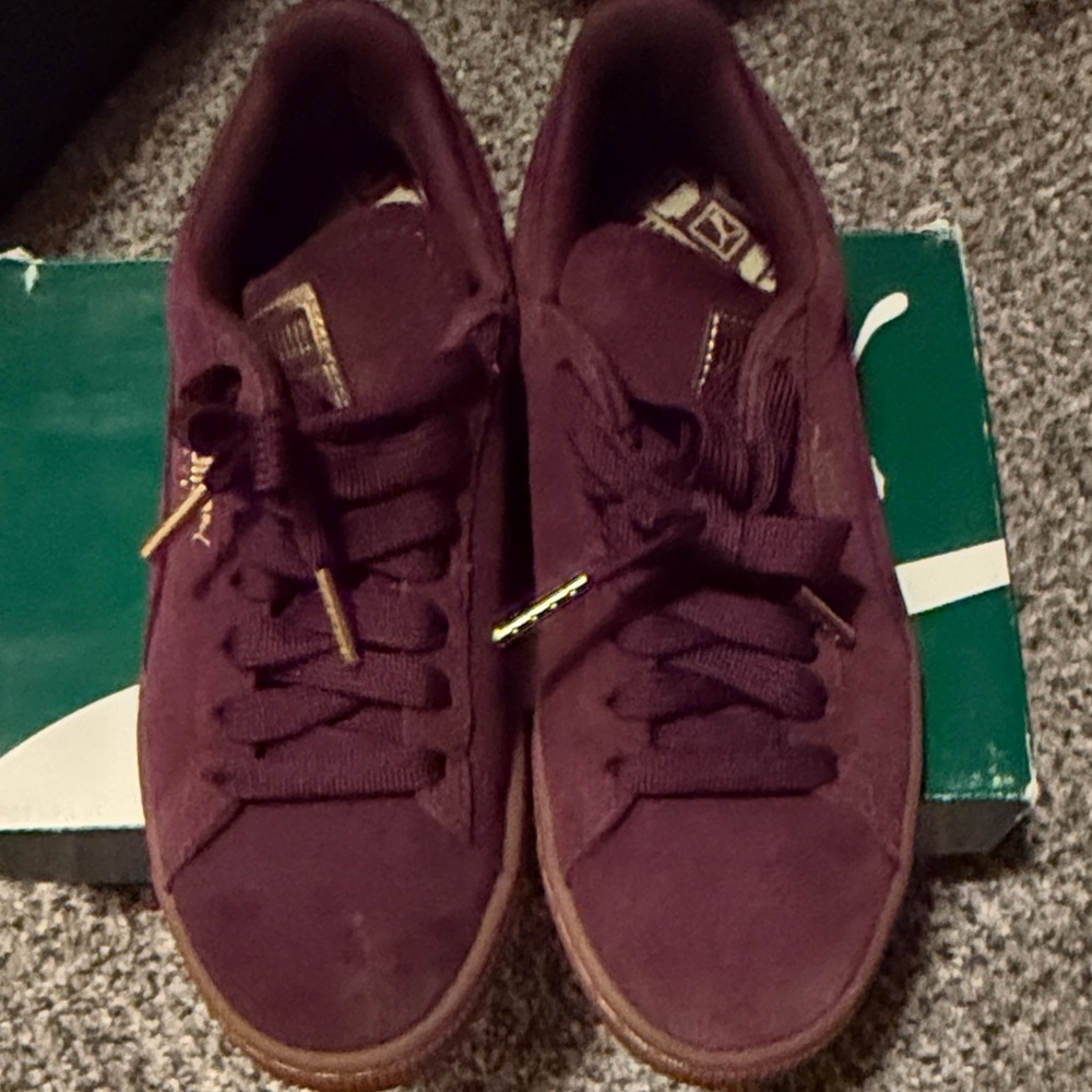 Puma Women's Deep Purple Suede Sneakers